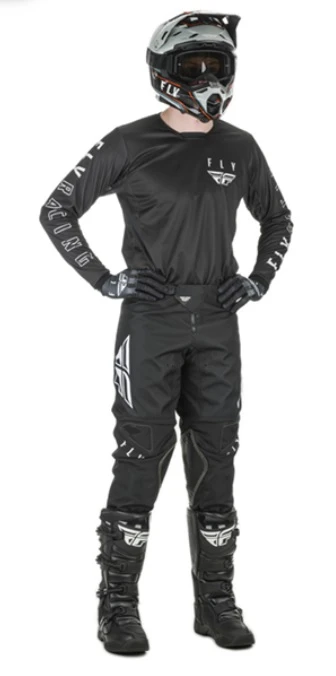 Fly Racing Kinetic K121 2021 мотоштаны, черно-белый