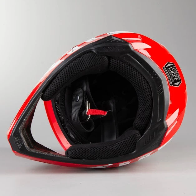 Fly Racing Kinetic K220 2020 шлем кроссовый, красно-черно-белый