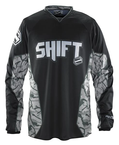 Shift Recon Camo джерси, черно-белый с камуфляжными вставками