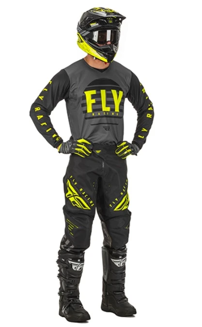 Fly Racing Kinetic K220 2020 комплект, серо-черно-салатовый