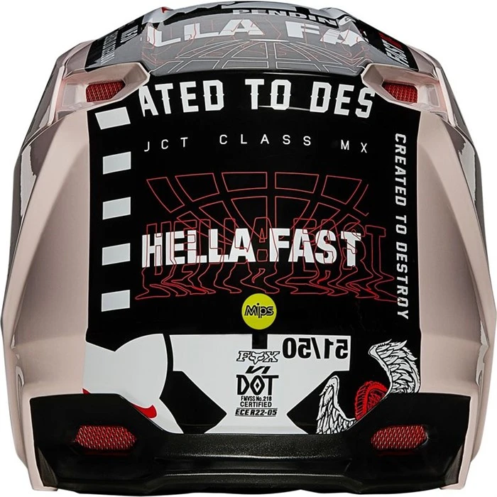 Fox Racing V1 Illmatik Pale Pink шлем кроссовый