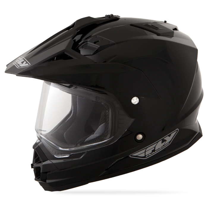 Fly Racing Trekker Solid шлем мотард, черный матовый