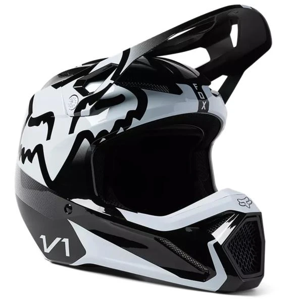 Fox Racing V1 Leed Youth Black/White шлем подростковый