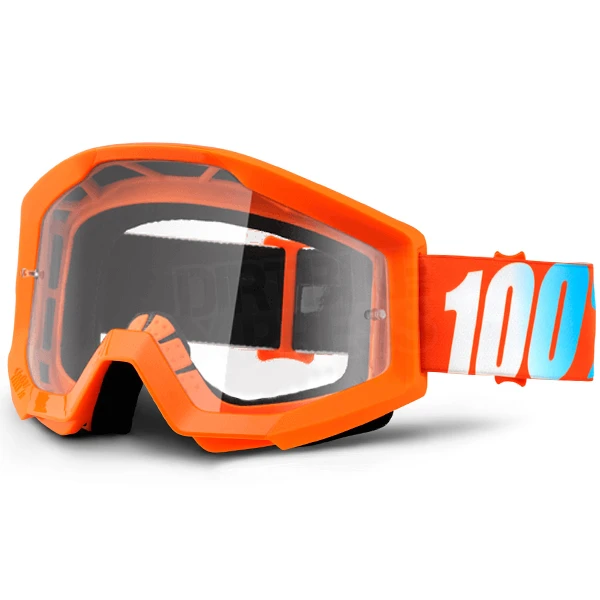100% Strata Orange Clear Lens мотоочки оранжевый