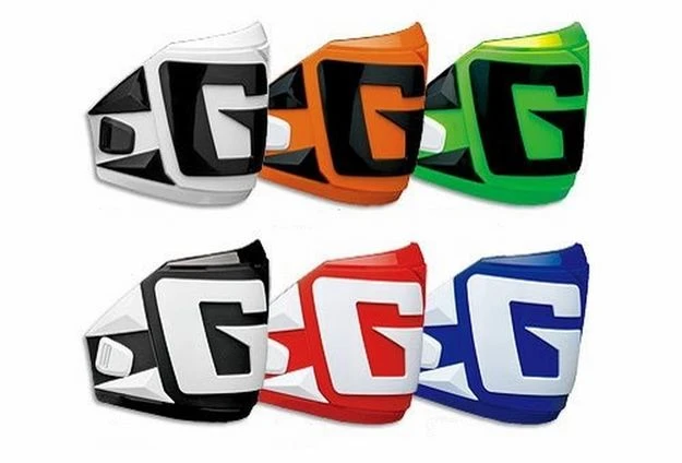 Накладка "G" на верх голенища мотобот Gaerne SG-12, бело-серый, левый