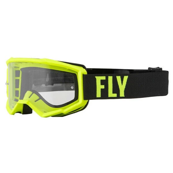 Fly Racing Focus 2022 мотоочки подростковые,  желто-черный