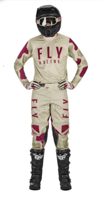 Fly Racing Kinetic K221 2021 комплект, бежево-бордовый