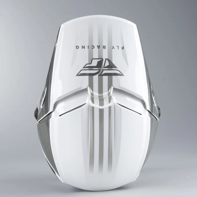 Fly Racing Kinetic K220 2020 шлем кроссовый, бело-серо-черный