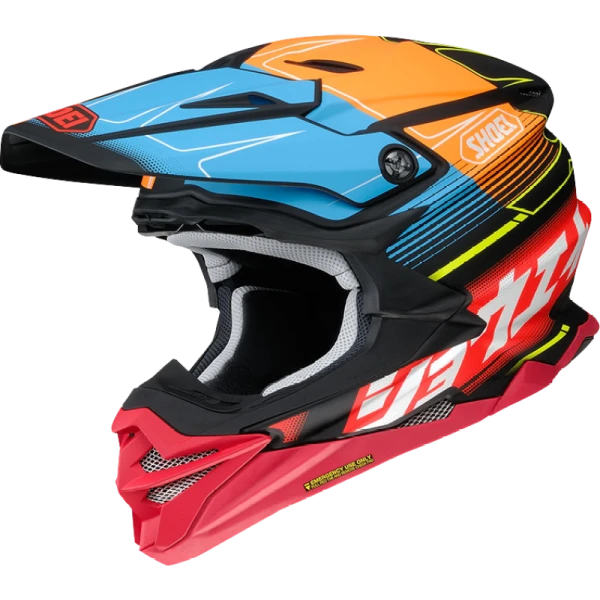 Shoei VFX-WR Zinger TC-10 шлем кроссовый, сине-красно-оранжевый