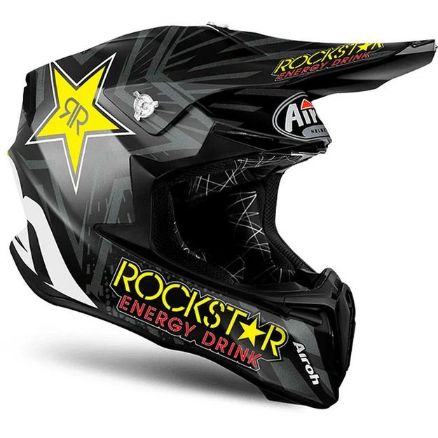 Airoh Twist Rockstar шлем внедорожный, бело-черно-желтый