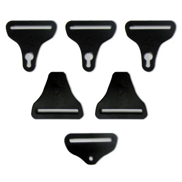 Leatt C-Frame Carbon Bucle Kit застежки к наколенникам, черный