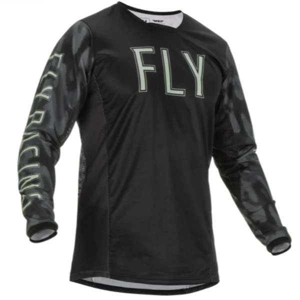 Fly Racing Kinetic SE Tactic джерси, черно-серый камуфляж