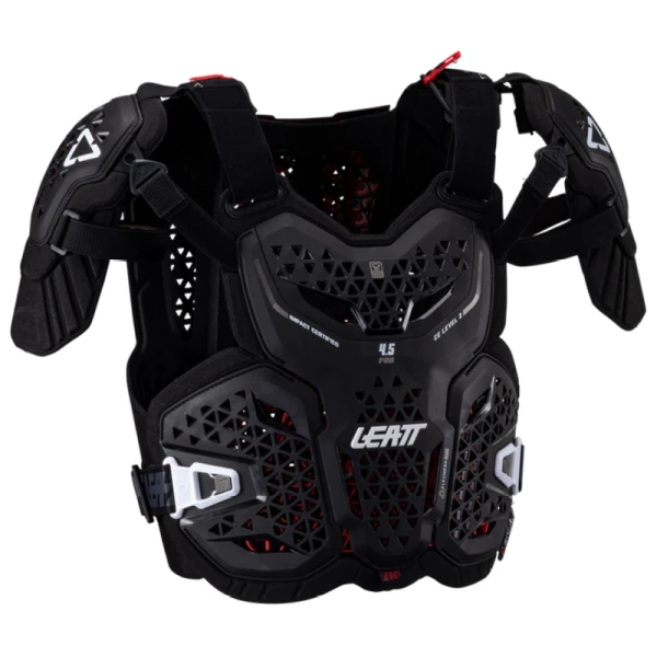 Leatt Chest Protector 4.5 Pro Evo Black панцирь с плечами, черный