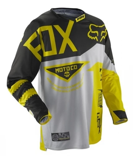 Fox Racing 360 Machina джерси, черно-серо-желтый