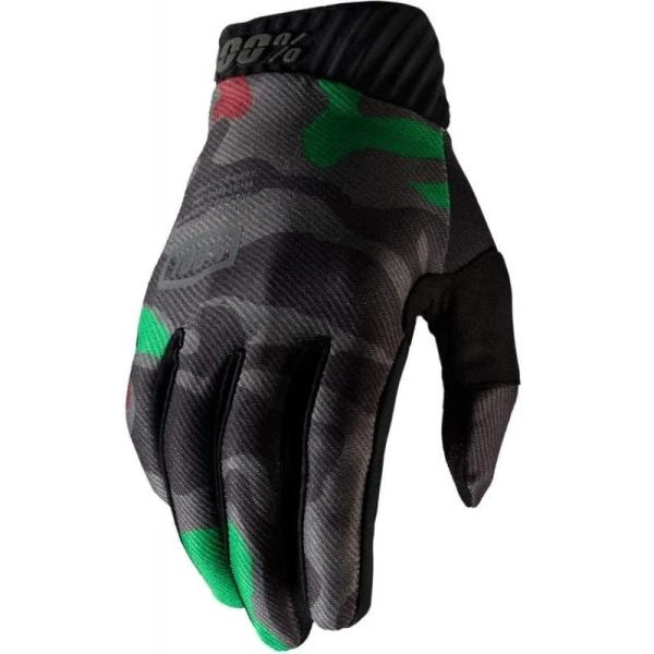 100% Ridefit Black Camo мотоперчатки