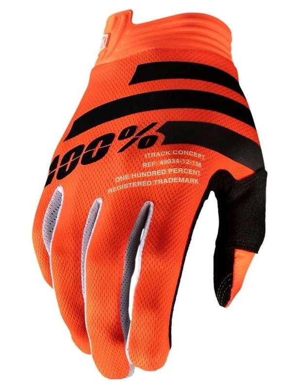 100% ITrack Orange/Black мотоперчатки