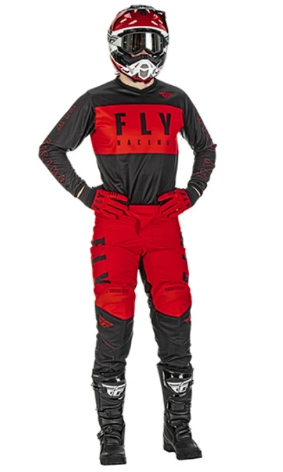 Fly Racing F-16 2022 мотоштаны, красно-черный