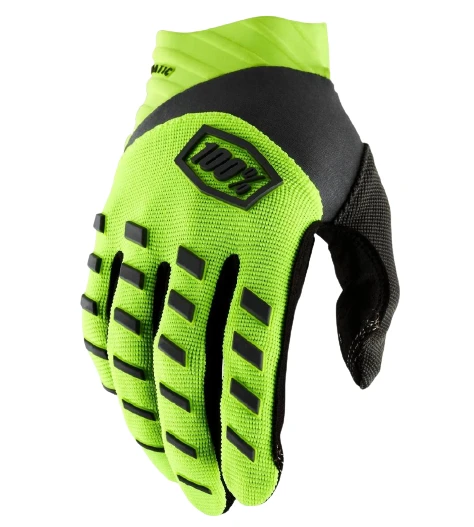 100% Airmatic Youth Fluo Yellow/Black мотоперчатки подростковые, желто-черный