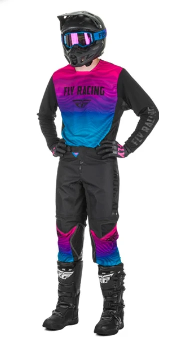 Fly Racing Kinetic K121 S.E. 2021 комплект, черно-розово-синий
