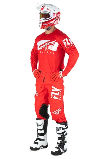 Fly Racing Kinetic Shield комплект, красно-белый
