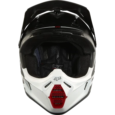 Fox Racing V3 Fathom Matte шлем кроссовый, черно-белый
