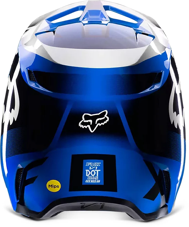 Fox Racing V1 Leed Blue шлем кроссовый