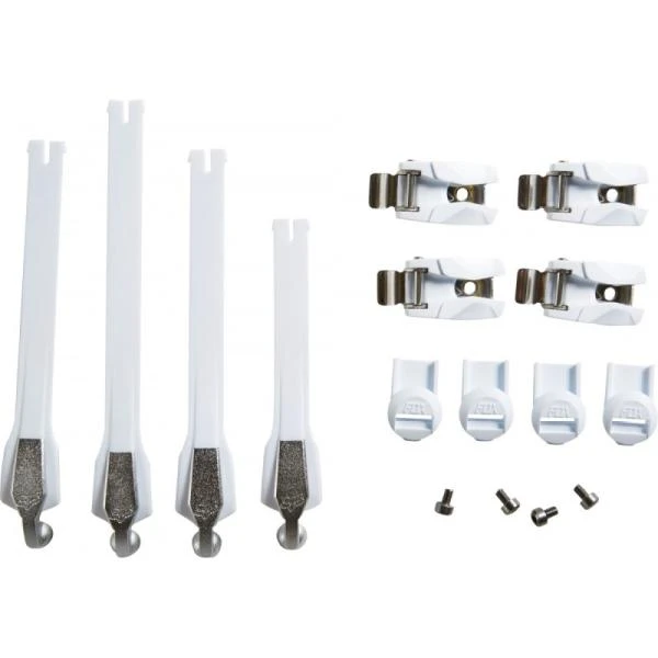 Fox Instinct Strap/Buckle/Pass Kit White/Silver стрепы к мотоботам (4 шт.)