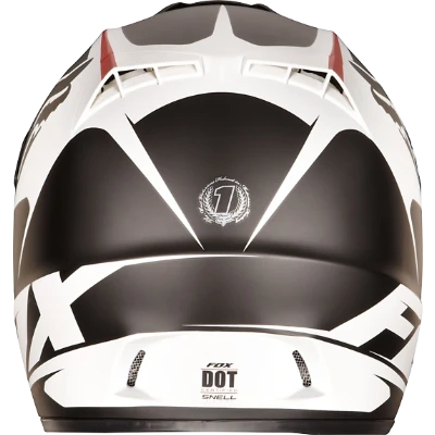 Fox Racing V3 Fathom Matte шлем кроссовый, черно-белый