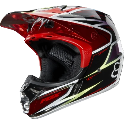 Fox Racing V3 Race шлем кроссовый, красно-черный