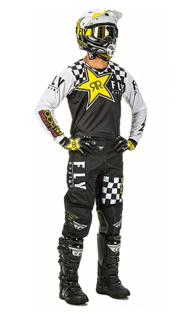 Fly Racing Kinetic Rockstar 2020 комплект, черно-белый