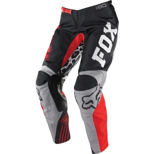 Fox Racing 180 мотоштаны женские, черно-серо-красный