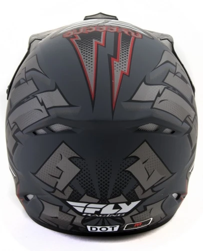 Fly Racing Kinetic Dash шлем подростковый, черно-серебристый матовый