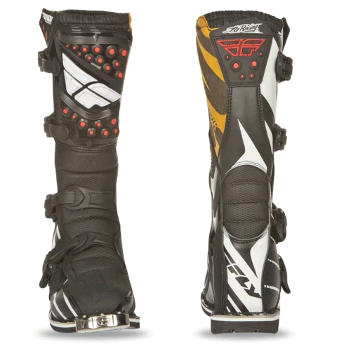 Fly Racing Maverik MX F4 мотоботы кроссовые, черно-белый