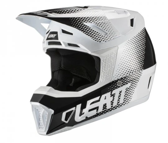 Leatt Kit Moto 7.5 V22 White шлем кроссовый + Velocity 4.5 мотоочки