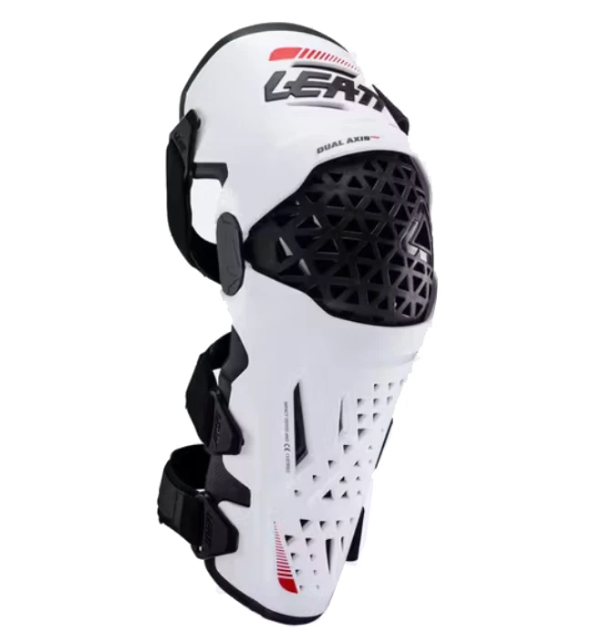Leatt Dual Axis Pro White шарнирные наколенники, белый