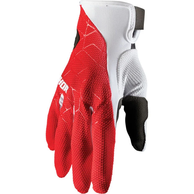 Thor Draft Red/White мотоперчатки