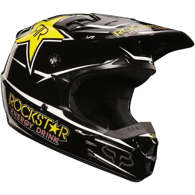Fox Racing V1 Rockstar шлем кроссовый, черно-желтый