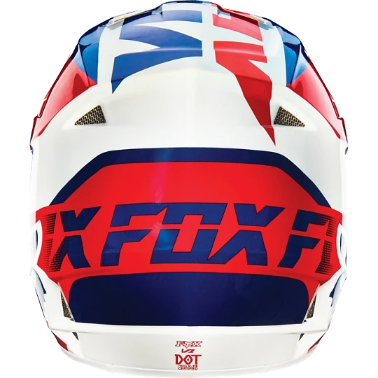 Fox Racing V1 Mako шлем кроссовый, сине-бело-красный
