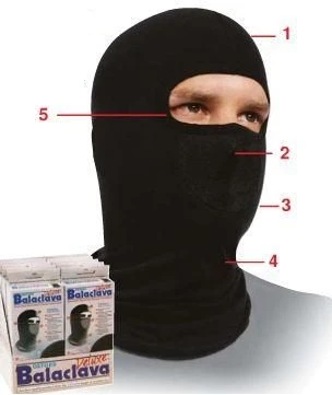 Oxford deluxe подшлемник балаклава с фильтром, черный