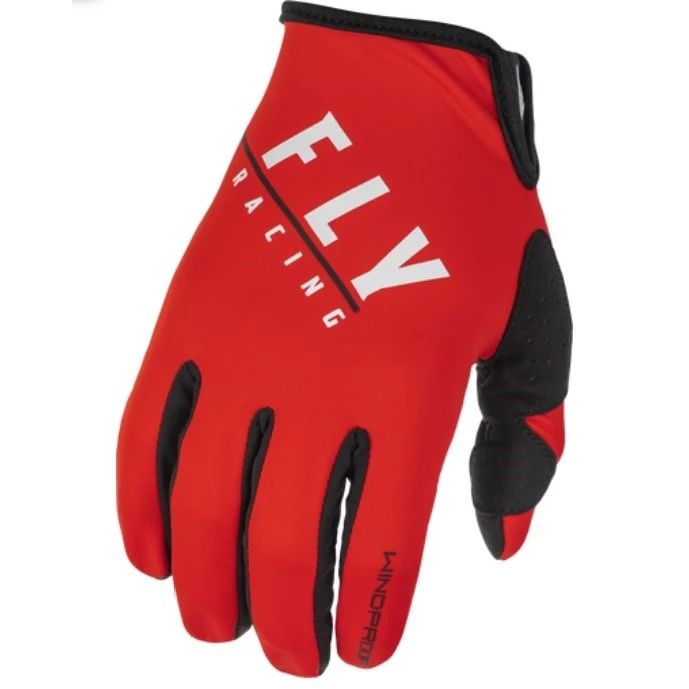Fly Racing Windproof Lite 2022 мотоперчатки, черно-красный