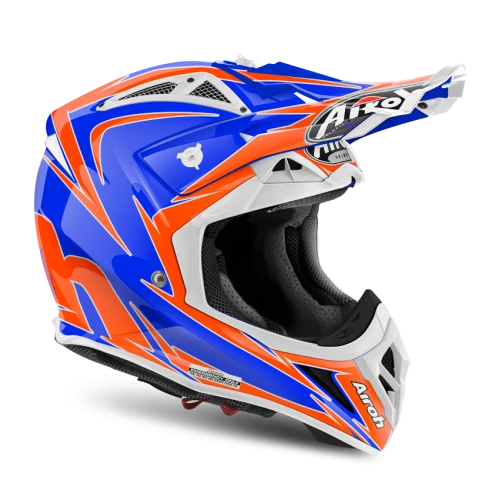 Airoh Aviator 2.2 Edge Blue шлем внедорожный, красно-синий