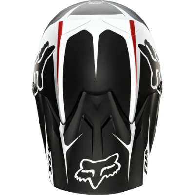 Fox Racing V3 Fathom Matte шлем кроссовый, черно-белый