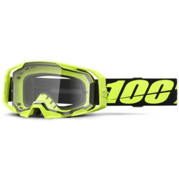 100% Armatic Neon Yellow / Clear Lens мотоочки, желтый