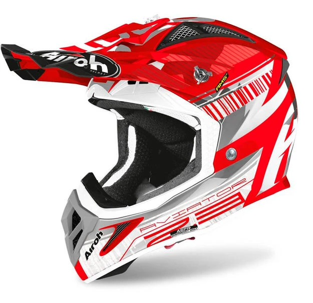 Airoh Aviator 2.3 Novak Red Chrome шлем внедорожный, красный