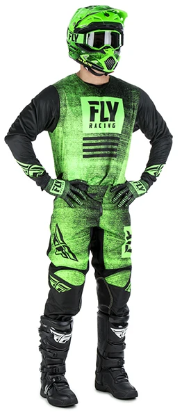 Fly Racing Kinetic Noiz комплект, черно-зеленый