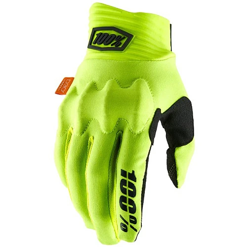 100% Cognito D3O Fluo Yellow/Black мотоперчатки