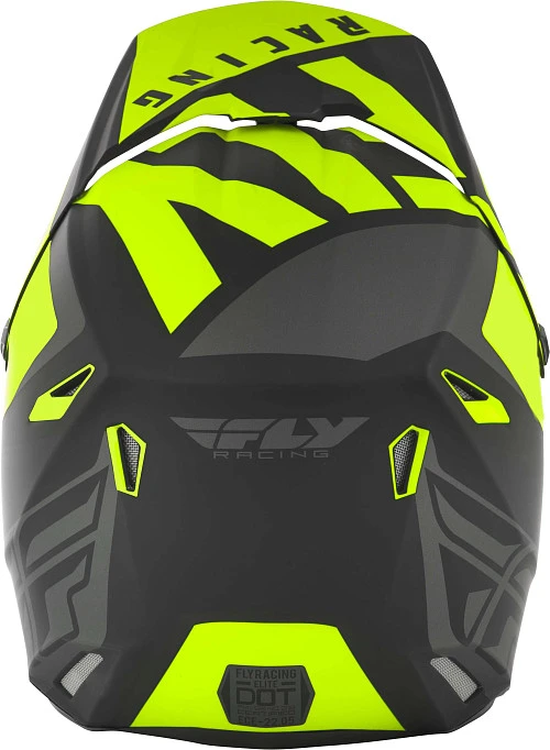 Fly Racing Elite Vigilant шлем кроссовый, салатово-черный