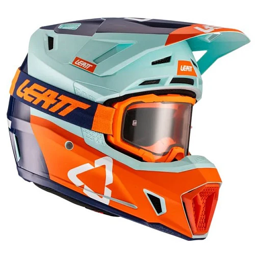 Leatt Kit Moto 7.5 V21 Ice шлем кроссовый + Velocity 4.5 мотоочки