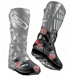 Sidi Atojo Srs Black/Black мотоботы, черный