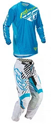 Fly Racing Kinetic / Lite Hydrogen комплект, бело-голубой
